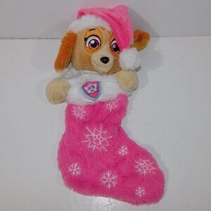 Paw Patrol Skye Pink Dog Stocking 17" Plush Christmas Holiday Nickelodeon